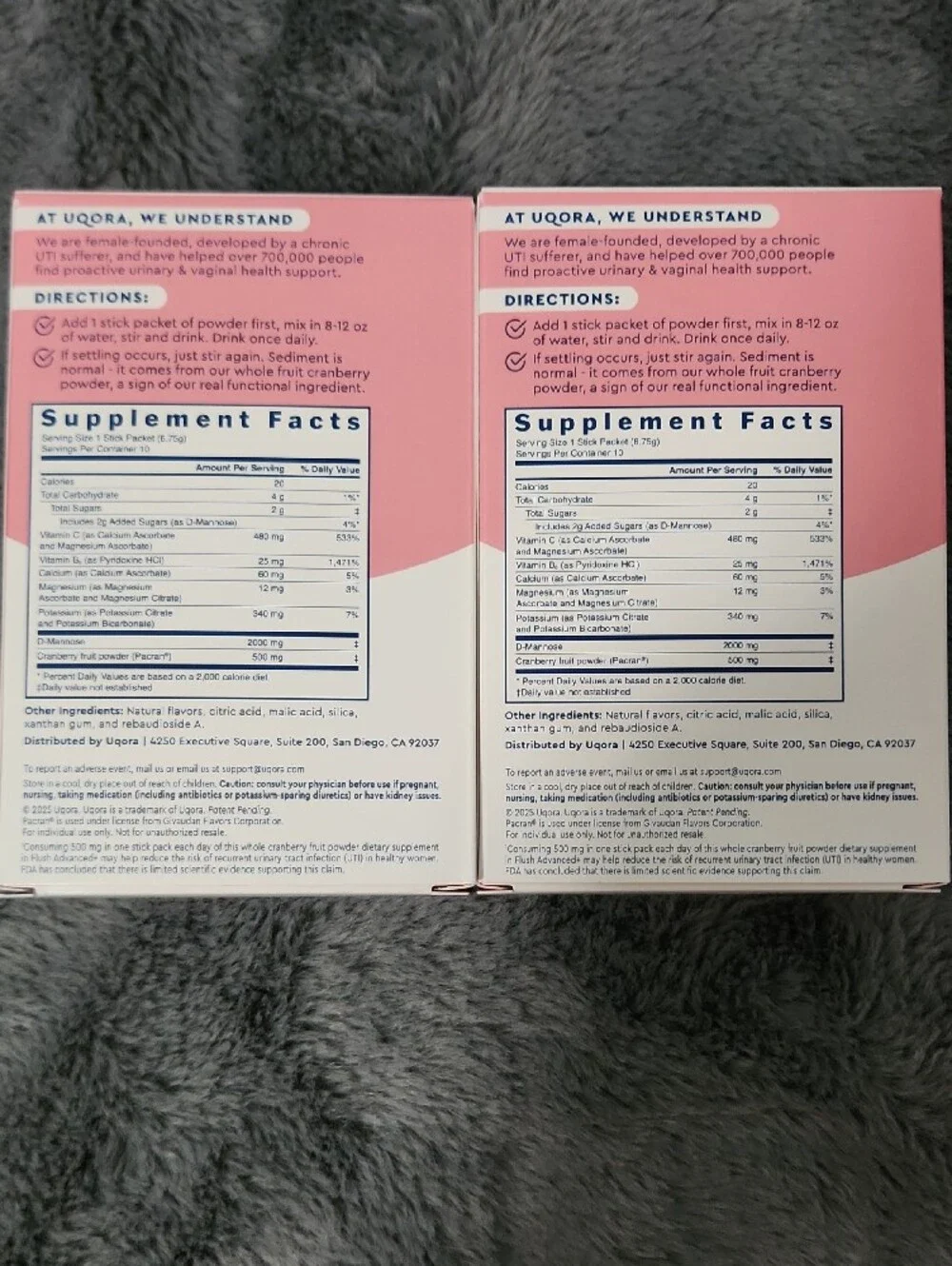 Uqora Flush (2) & Flush Advanced (2)
